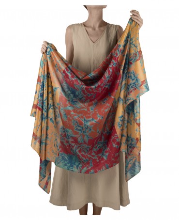 Палантин Женский SN40-FLEUR/PECHE